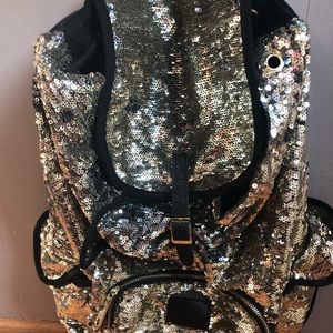 PINK sequin backpack